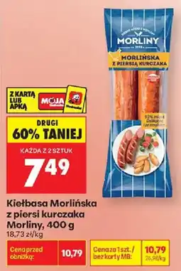 Biedronka Kiełbasa Morlińska z piersią kurczaka oferta