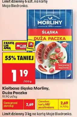 Biedronka Kiełbasa śląska Morlina, Duża Paczka oferta