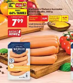 Biedronka Kielbaski z filetem z kurczaka Kraina Wędlin oferta