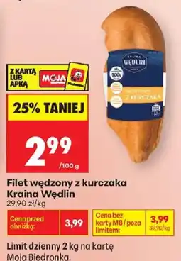 Biedronka Filet wędzony z kurczaka Kraina Wędlin oferta
