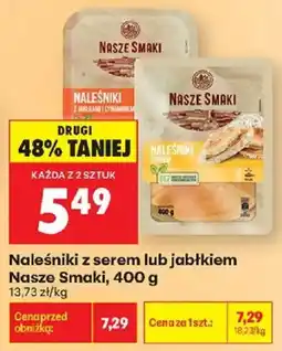 Biedronka Naleśniki z serem lub jabłkiem Nasze Smaki oferta
