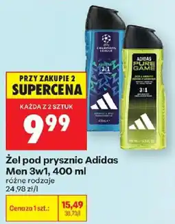 Biedronka Żel pod prysznic Adidas Men 3w1 oferta
