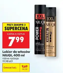 Biedronka Lakier do włosów NIUQI oferta