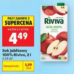 Biedronka Sok jabłkowy 100% Riviva oferta