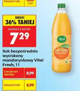 Biedronka Sok bezpośrednio wyciskany mandarynkowy Vital Fresh oferta