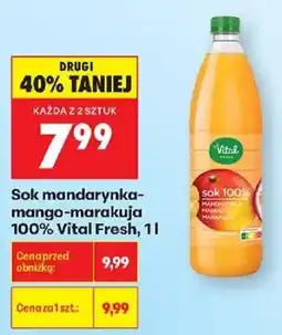Biedronka Sok mandarynka-mango-marakuja 100% Vital Fresh oferta