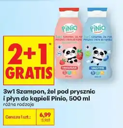 Biedronka Szampon, żel pod prysznic i płyn do kąpieli Pinio oferta