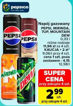 Carrefour Market Napój gazowany PEPSI, MIRINDA, 7UP, MOUNTAIN DEW oferta