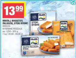 EuroSPAR Mintaj, nuggetsy, paluszki, steki rybne Frosta oferta