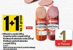 Topaz Kiełbasa sucha Krakowska z szynki Olewnik oferta
