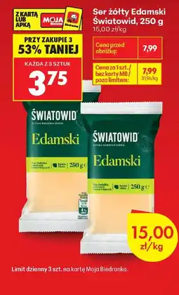Biedronka Ser żółty Edamski oferta