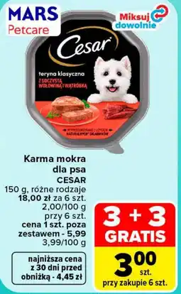 Carrefour Market Karma mokra dla psa CESAR oferta