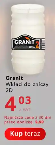 Poczta Polska Granit Wkład do zniczy 2D oferta