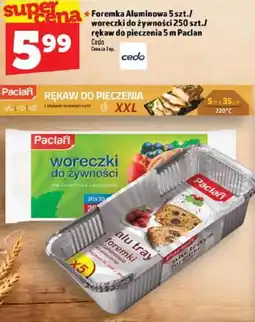 Topaz Foremka Aluminowa 5 szt./ woreczki do żywności 250 szt./ rękaw do pieczenia 5 m Paclan oferta