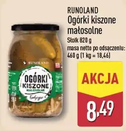 ALDI Ogórki kiszone małosolne Runoland oferta