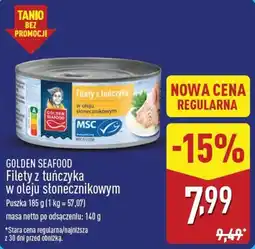 ALDI Golden Seafood Filety z tuńczyka w oleju słonecznikowym oferta