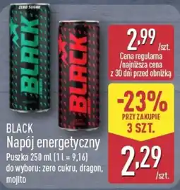 ALDI BLACK Napój energetyczny oferta