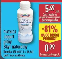 ALDI PIĄTNICA Jogurt pitny Skyr naturalny oferta