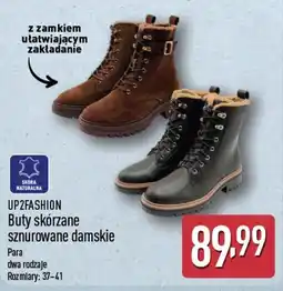ALDI Up2fashion buty skórzane sznurowane damskie oferta
