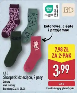 ALDI Skarpetki dziecięce L&D oferta