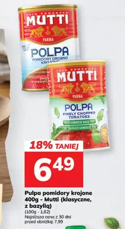 Hitpol Pulpa pomidory krojone Mutti (klasyczne, z bazylia) oferta