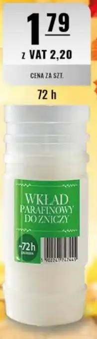 Wkład Parafinowy do Żniczy