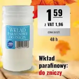 Eurocash Wkład parafinowy do zniczy oferta
