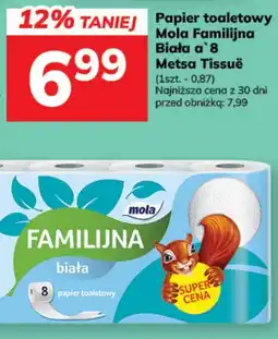 Hitpol Papier toaletowy Mola Familijna biała 8 Metsa Tissue oferta