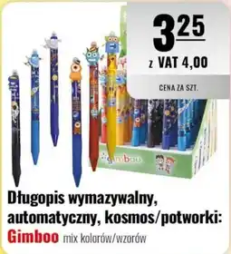 Eurocash Długopis wymazywalny, automatyczny, kosmos/potworki: Gimboo oferta