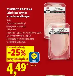 Lidl Szynka o smaku maślanym Pikok Od Krajana oferta