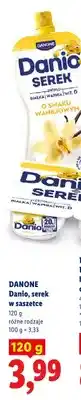 Lidl Serek w saszetce Danio Danone o smaku waniliowym oferta