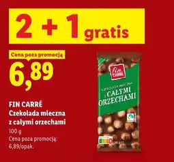 Lidl Czekolada mleczna z całymi orzechami Fin Carré oferta