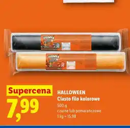 Lidl Ciasto filo kolorowe czarne Halloween oferta
