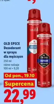 Lidl Dezodorant w sprayu dla mężczyzn Captain Old Spice oferta