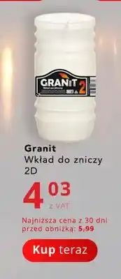 Poczta Polska Wkład do zniczy 2D Granit oferta
