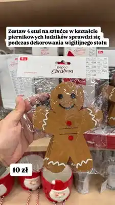Pepco Etui na sztućce Pepco Christmas piernikowy ludzik oferta