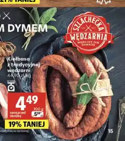 Delikatesy Centrum Kiełbasa z tradycyjnej wędzarni Szlachecka Wędzarnia oferta