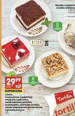 Delikatesy Centrum Ciasto truskawkowe z galaretką Bizon oferta