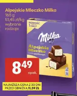Delikatesy Centrum Alpejskie Mleczko Milka oferta