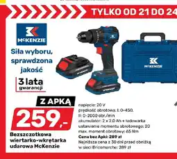 Bricomarche Bezszczotkowa wiertarko-wkrętarka udarowa McKenzie oferta