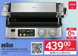 Selgros Grill Elektryczny Braun 7 CG 7040 oferta