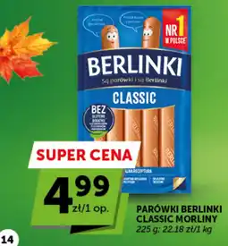 Groszek Parówki Berlinki Classic Morliny oferta