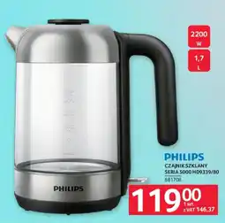 Selgros Czajnik szklany Philips Seria 5000 oferta