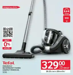 Selgros Tefal Odkurzacz Bezworkowy TW4B36 Compact Power XXL oferta