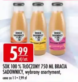 Sklepy Doroty Sok 100 % Tłoczony Bracia Sadownicy oferta