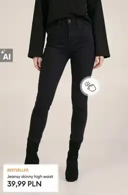 Sinsay Jeansy skinny high waist oferta
