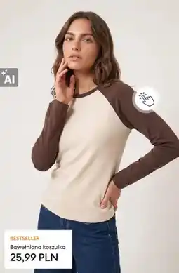 Sinsay Bawełniana koszulka oferta
