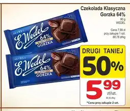 Marketvita Czekolada klasyczna gorzka 64% E.Wedel oferta