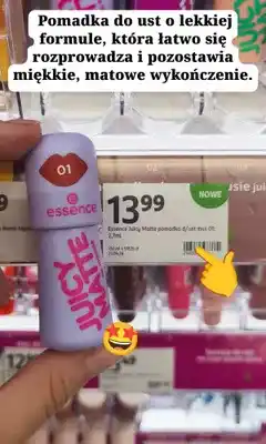 Rossmann Pomadka do ust Essence Juicy Matte Lip Mousse 01 oferta