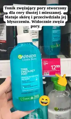 Rossmann Tonik zwężający pory Garnier Czysta Skóra oferta